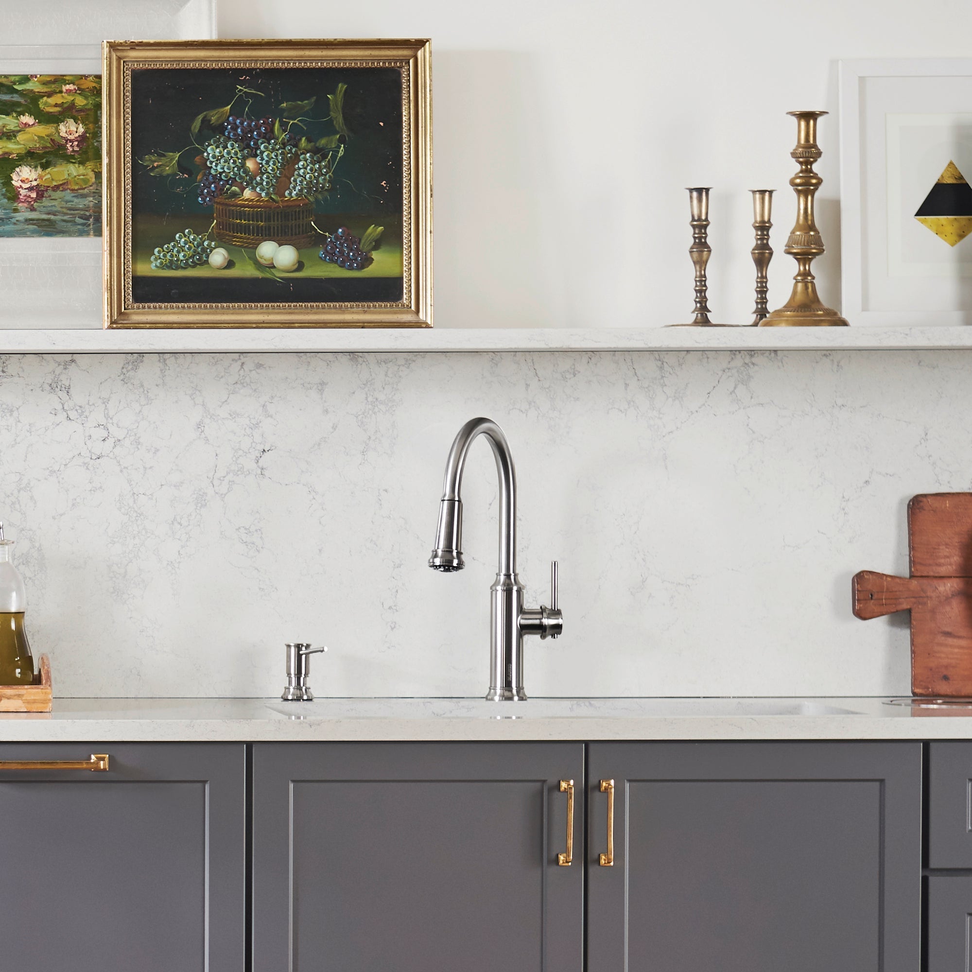 Blanco Empressa High Arc Pull-Down Dual-Spray Kitchen Faucet