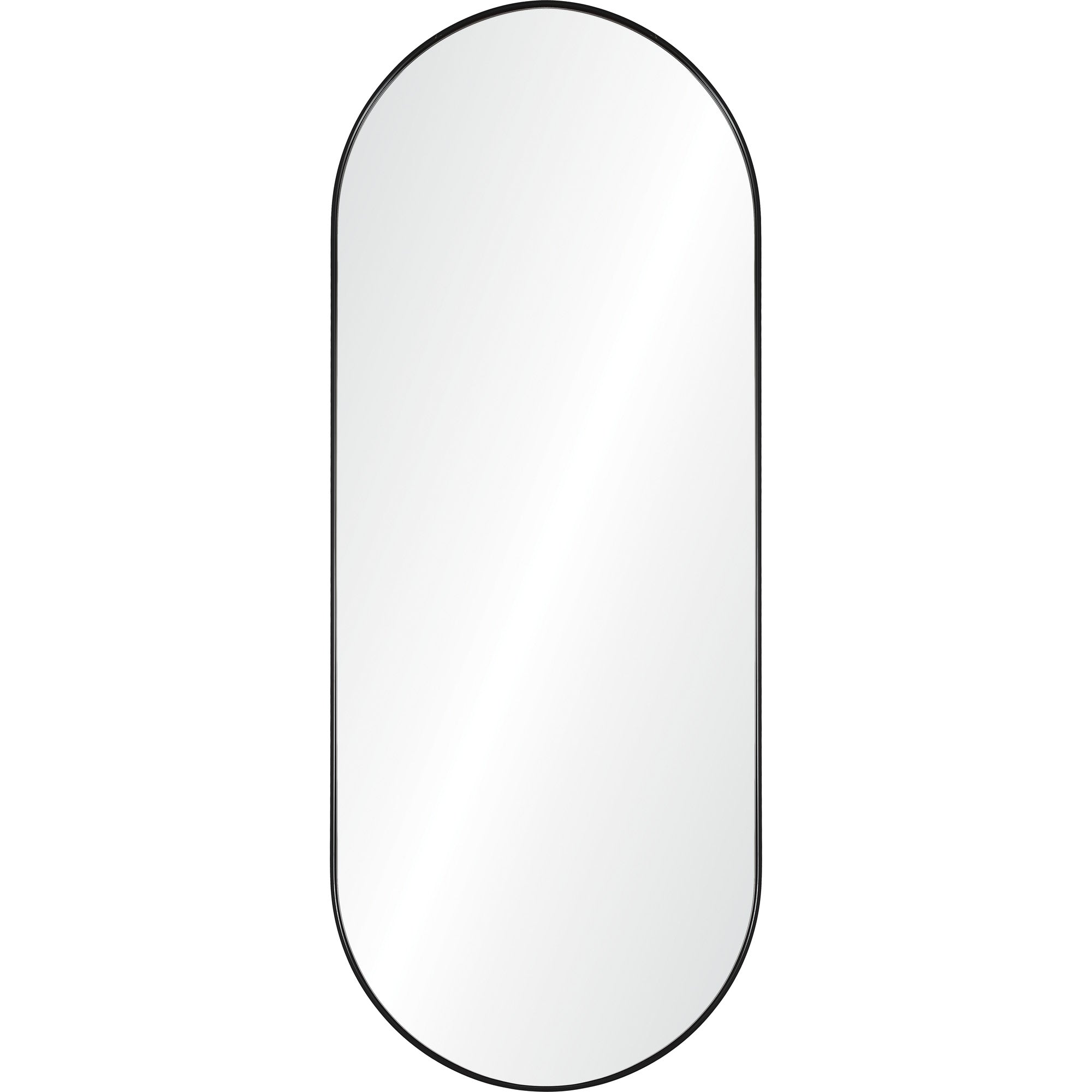 Renwil Ammar 60" Tall Oval Wall Mirror - Black