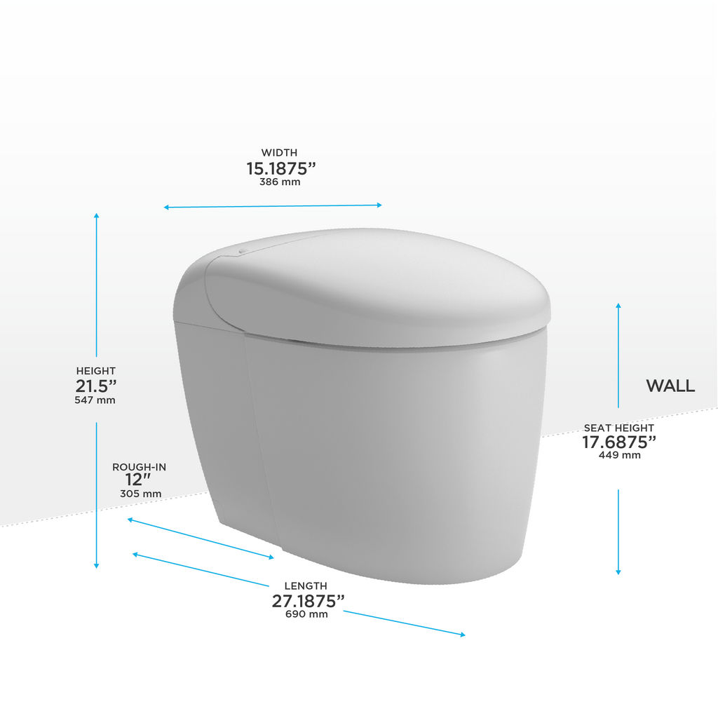 TOTO Neorest Rs Dual Flush 1.0 Or 0.8 GPF Toilet with Integrated Bidet Seat and Ewater+