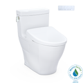TOTO Washlet+ Legato One Piece Elongated 1.28 GPF Toilet and Contemporary Washlet S7 Contemporary Bidet Seat