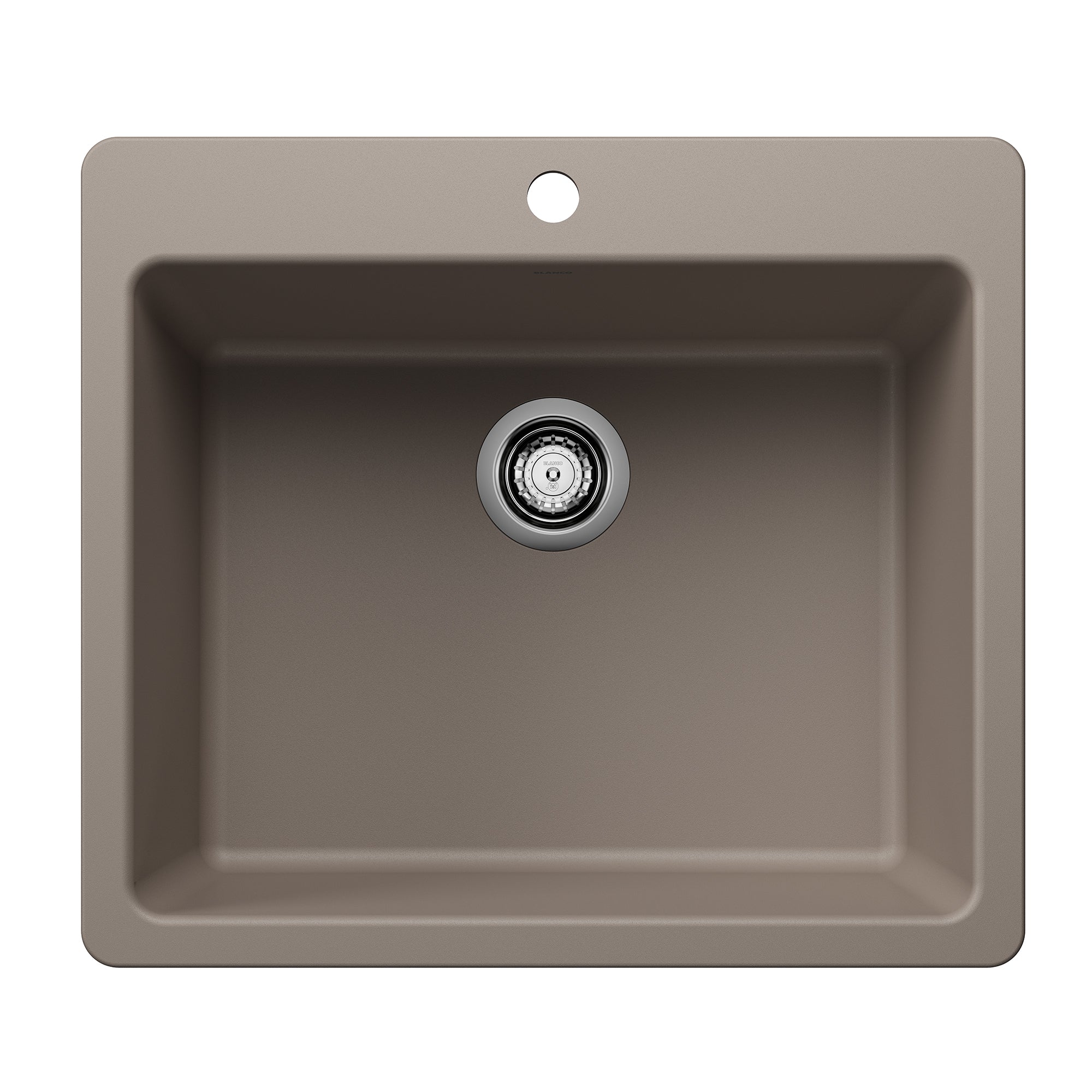 Blanco Liven Silgranit 25" Single Bowl Dual Mount Kitchen Sink
