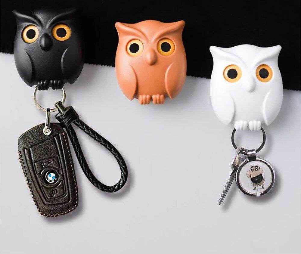 Creative Owl Night Wall Magnetic Keychain Holder