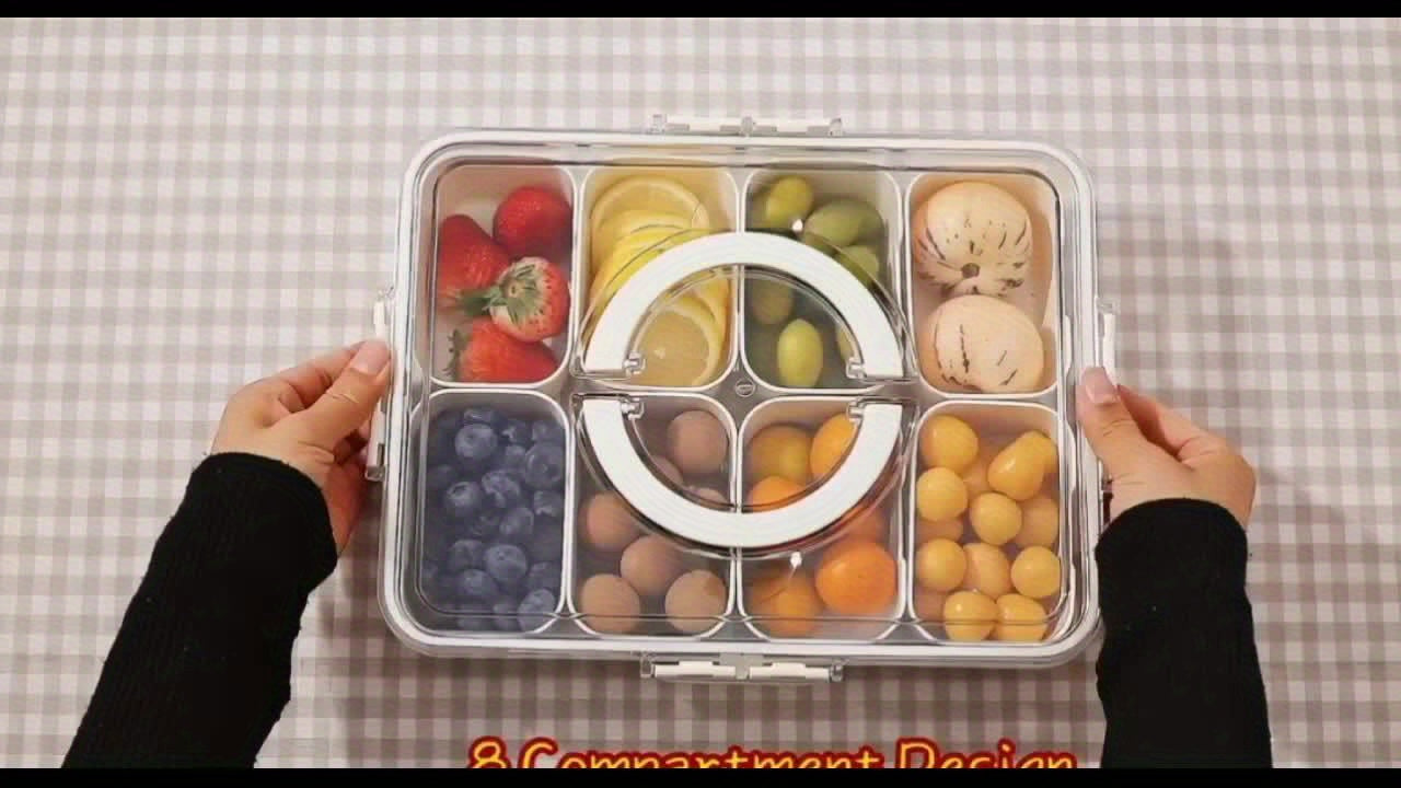 Leak-Proof Square Bento Lunch Box With 4/8 Compartments - Perfect For School, College, Picnics & Kitchen Organization