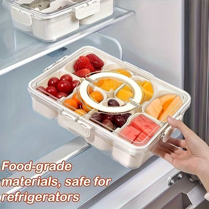 Leak-Proof Square Bento Lunch Box With 4/8 Compartments - Perfect For School, College, Picnics & Kitchen Organization