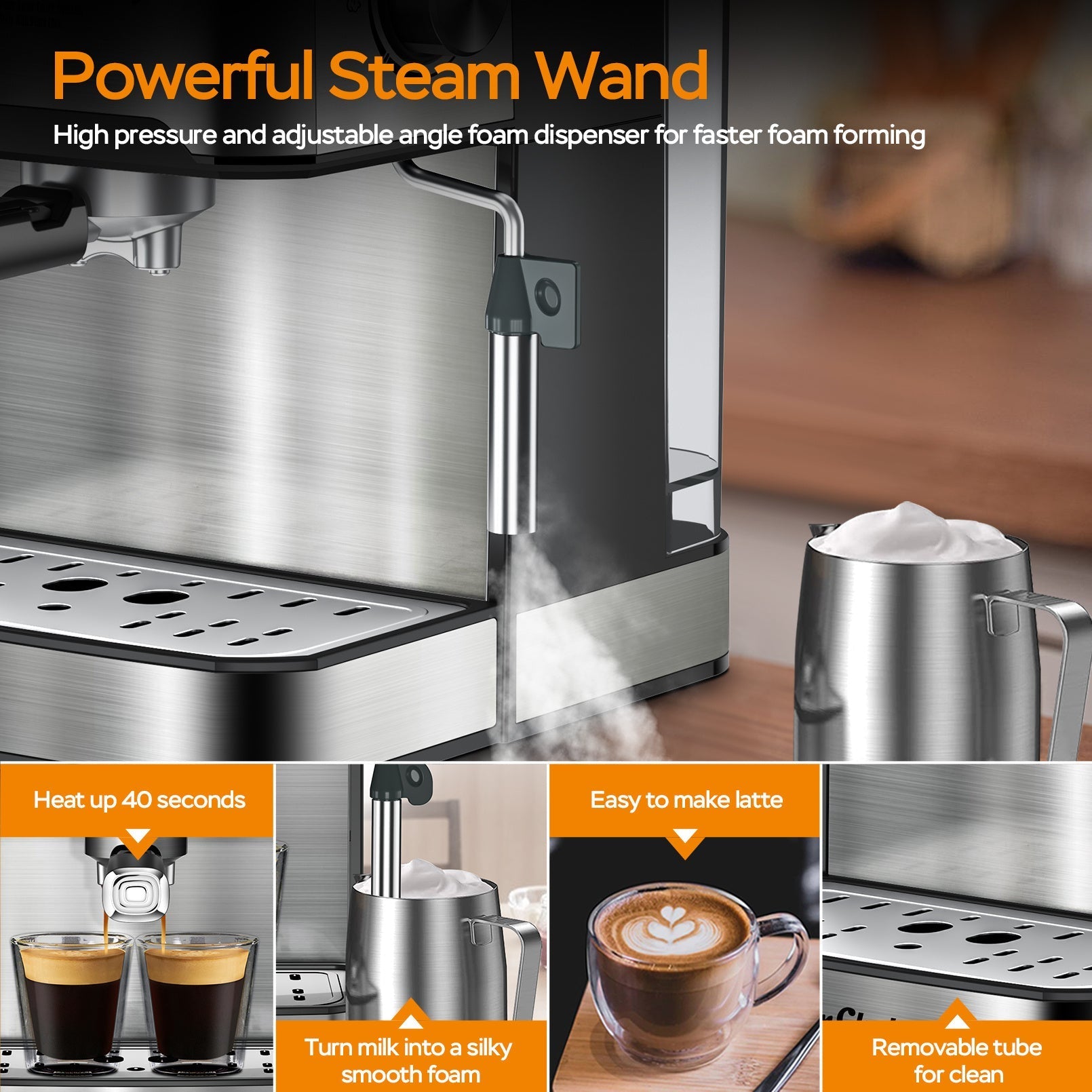 ☕ 20-Bar Professional Espresso Machine