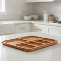 🥜 Bamboo Snack Tray – Natural Dry Fruit Serving Plate