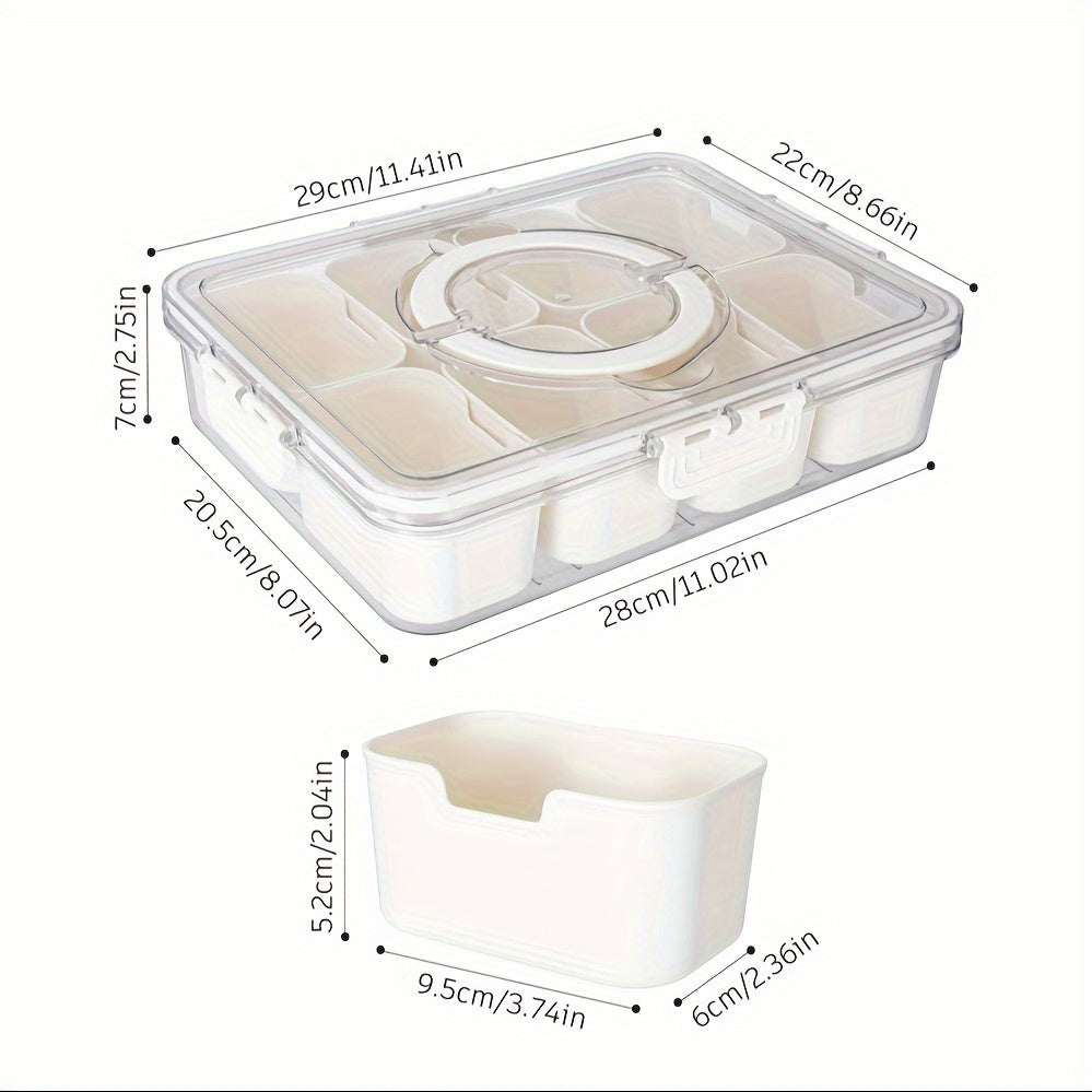 Leak-Proof Square Bento Lunch Box With 4/8 Compartments - Perfect For School, College, Picnics & Kitchen Organization
