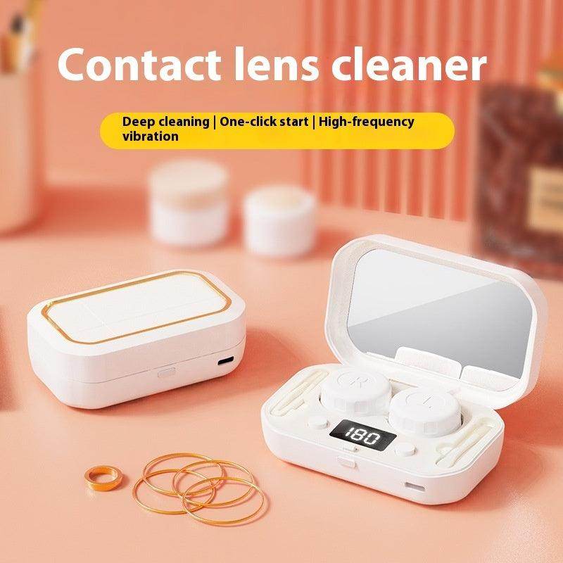 Smart contact lens cleaner