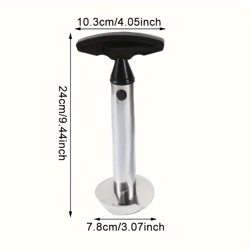 [1pc Easy Pineapple Corer Slicer] 1pc Stainless Steel Pineapple Corer and Slicer, Easy to Use Kitchen Tool for Effortless Pineapple Core Removal and Slicing