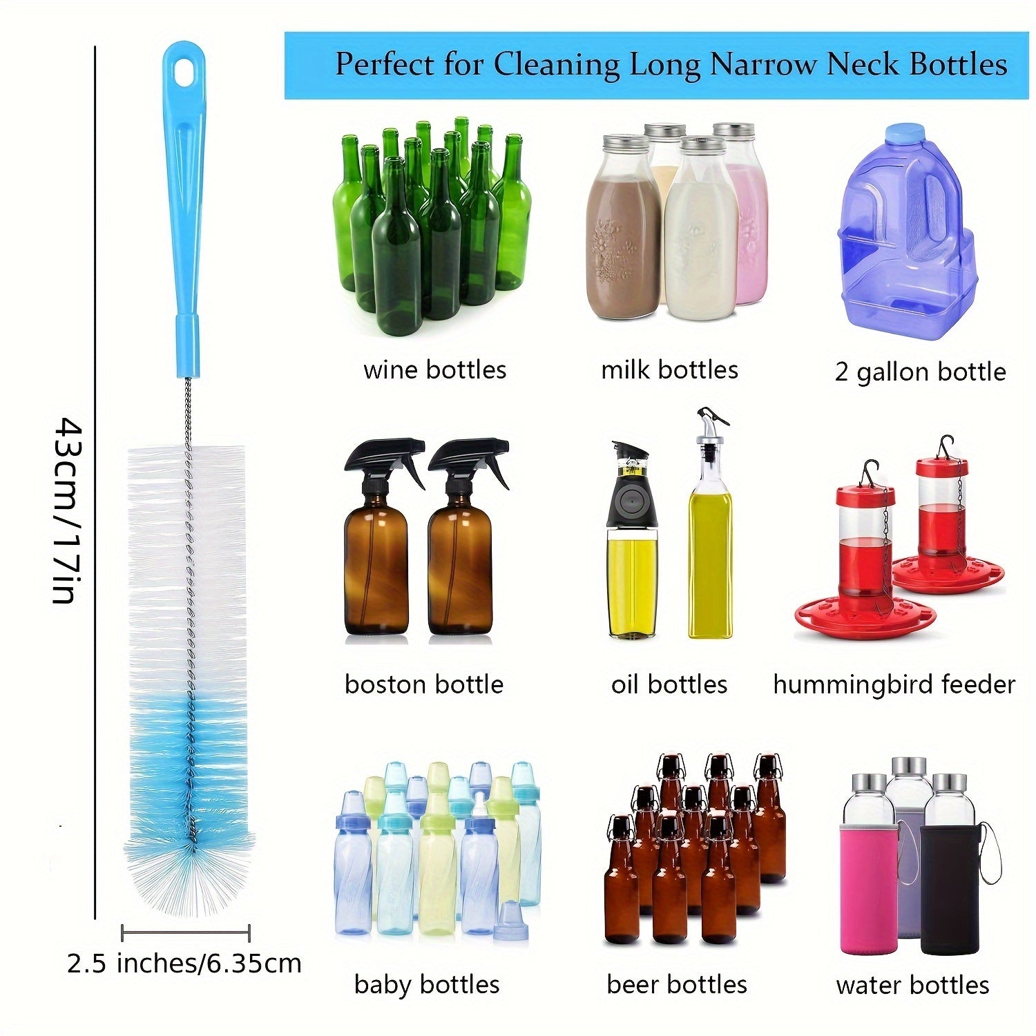 8pcs/set, Cup Brush, Long Handle Bottle Cleaning Brush, Straw Brush, Tea Stain Removal Brush, No Dead Corner, Multipurpose Kitchen Cleaning Brush, For Water Bottle, Tea Cup, Groove, Cleaning Supplies, Cleaning Tool, Christmas