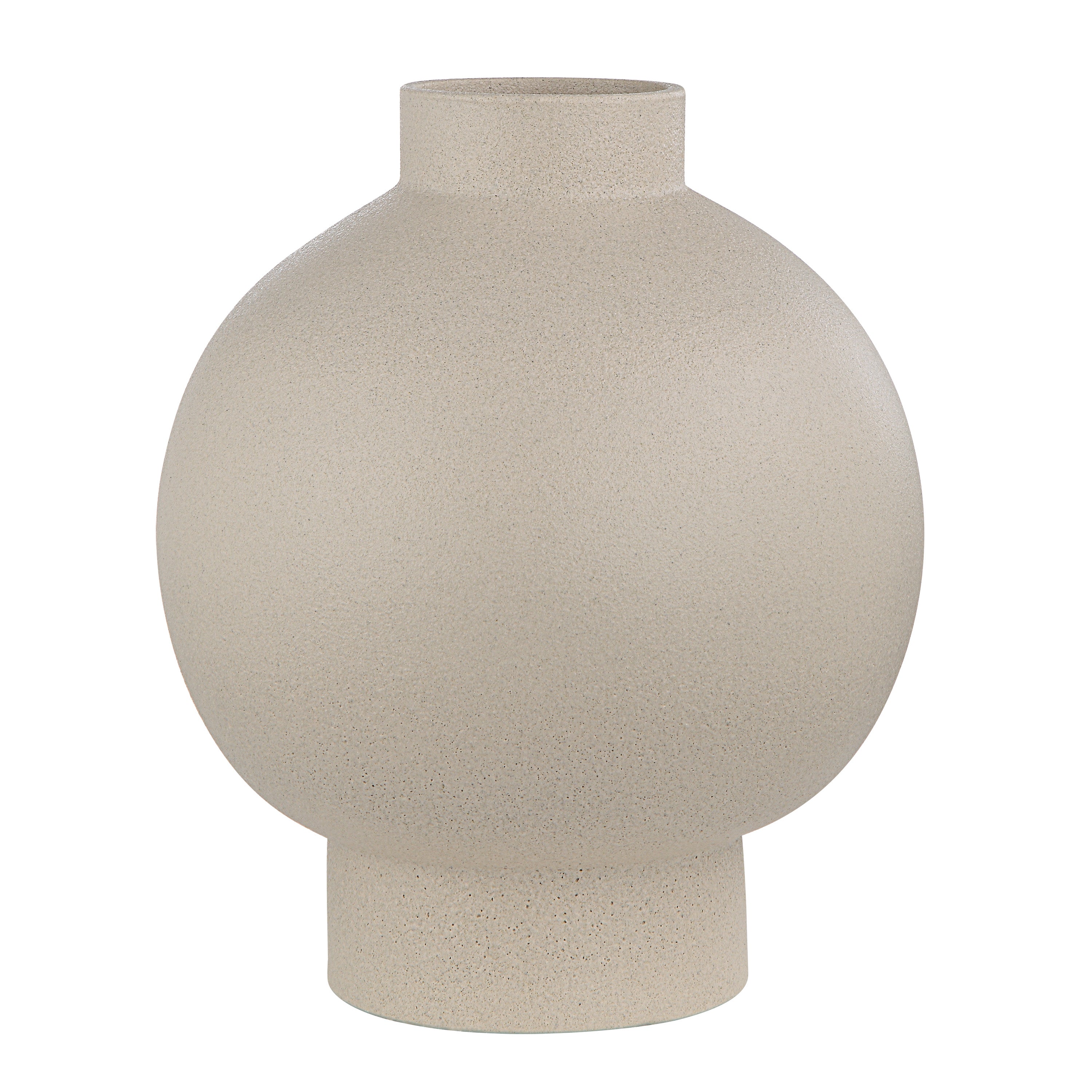 Renwil Lamoureu x Indoor Ceramic Vase - Te xtured Matte Ivory