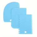 3pcs Cake Scraper Smoother Set - Cake Icing Smoother Tool For Cake Decoration, Flexible Plastic Dough Scraper - For Baking Enthusiasts & Professionals - Multifunctional Kitchen Tools - Perfect Gift for Bakers