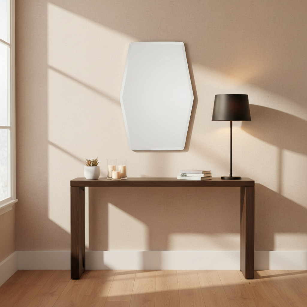 Renwil Tel Aviv 36" Tall He xagon Wall Mirror