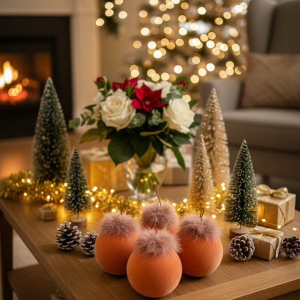 🎄 4PCS Christmas Ball Ornaments – Shiny Glass Hanging Tree Décor Set