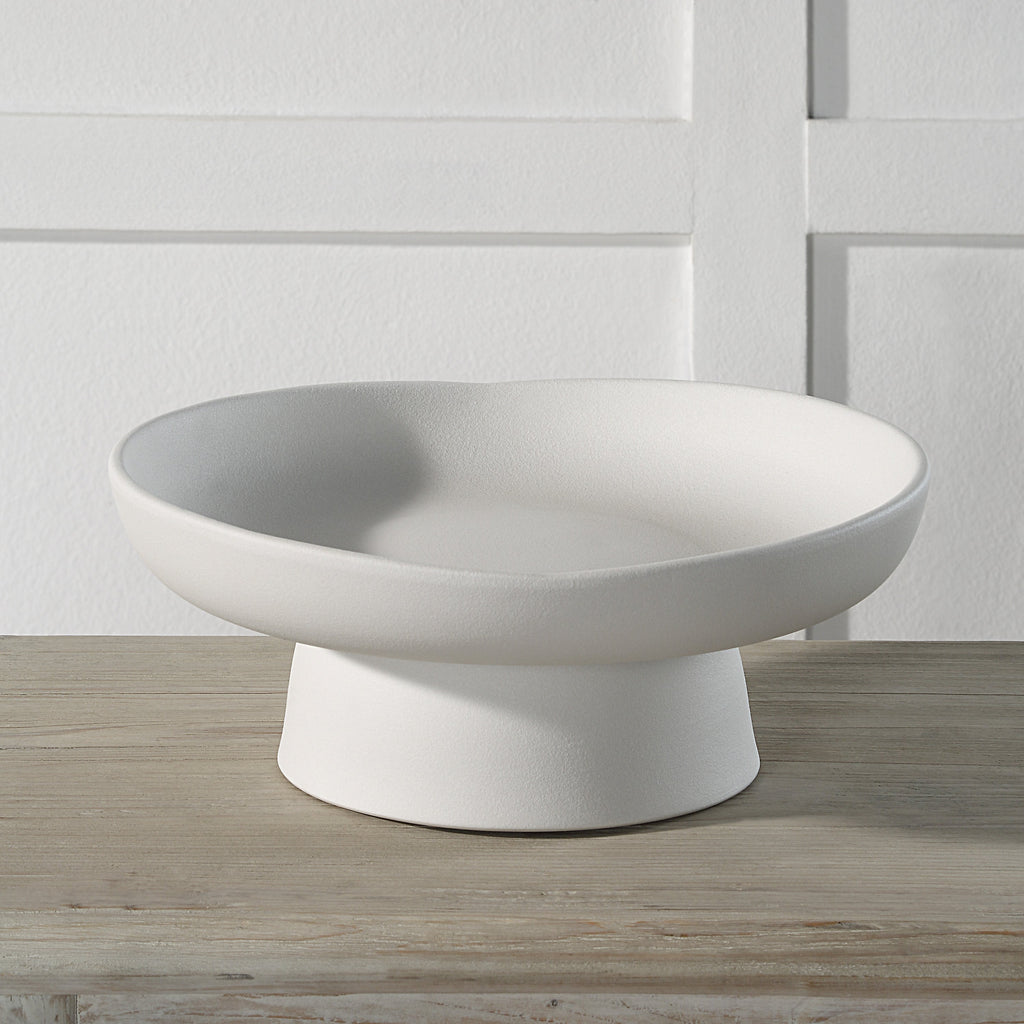 Renwil Malabo Indoor Porcelain Ceramic Bowl - Matte Off-White