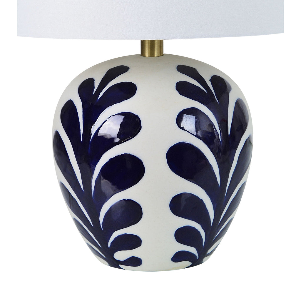 Renwil Darina 19.25" Length Table Lamp - Off-White And Navy