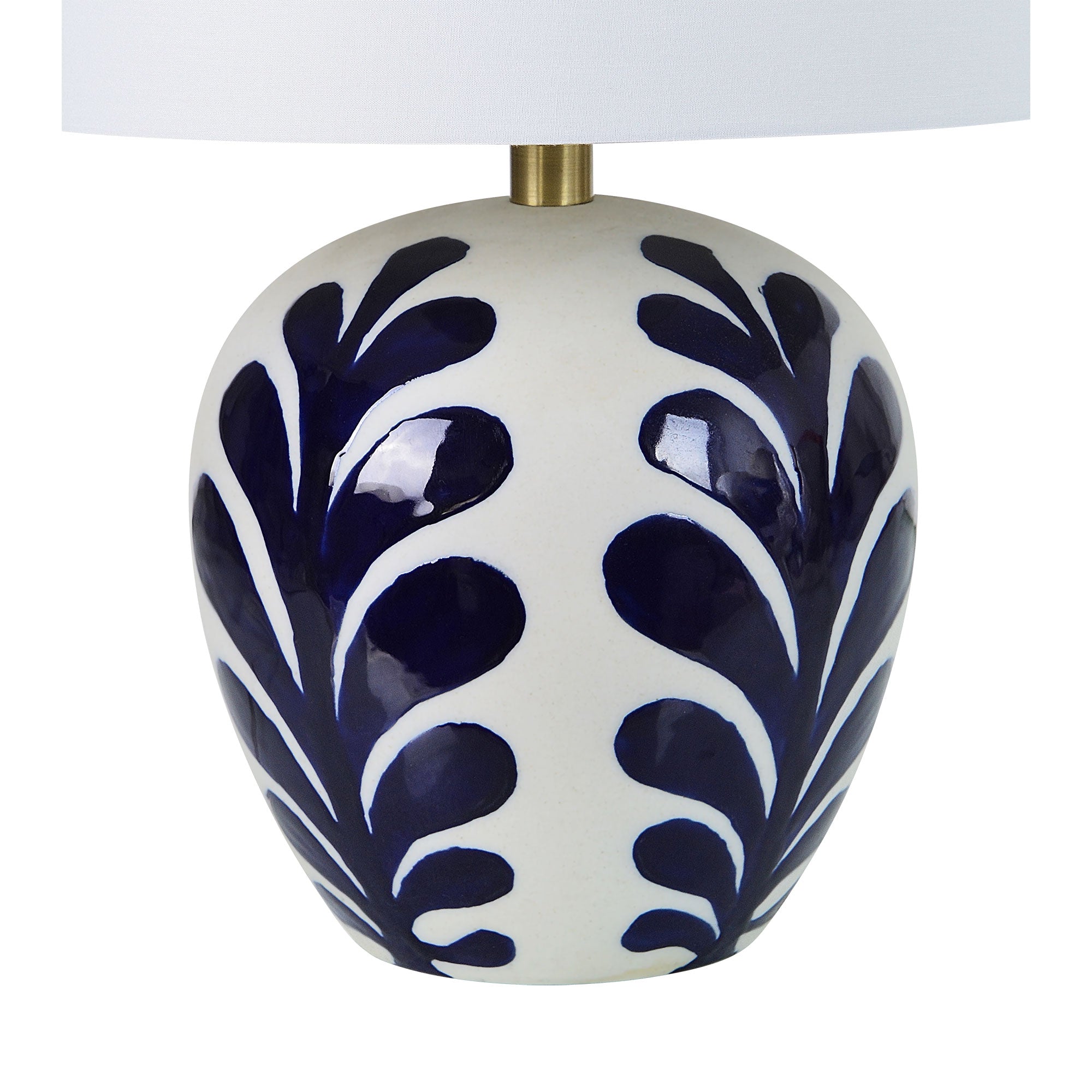 Renwil Darina 19.25" Length Table Lamp - Off-White And Navy
