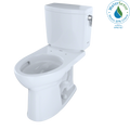 TOTO Drake II 1G Two Piece Elongated 1.0 GPF Universal Height Toilet with Cefiontect and Right Hand Trip Lever