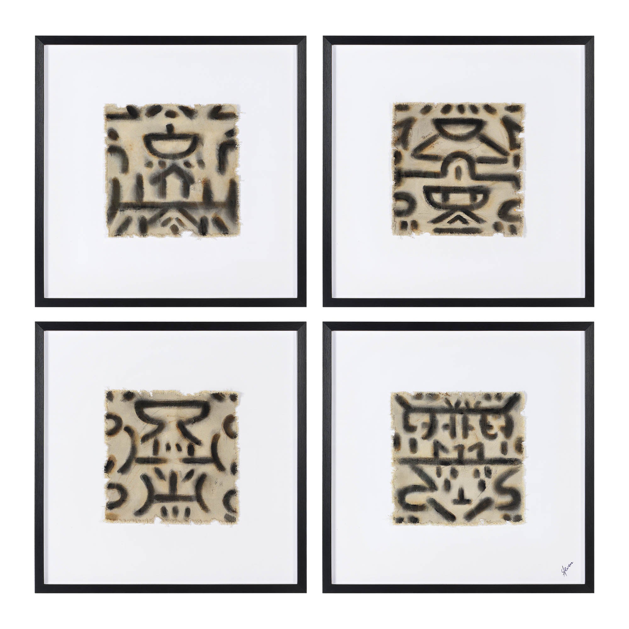 Renwil Ktir 24" Wide Wall Art - Off-White