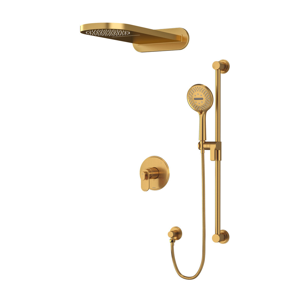 Riobel Arca 3-Way System with Hand Shower Rail and Rain and Cascade Shower Head