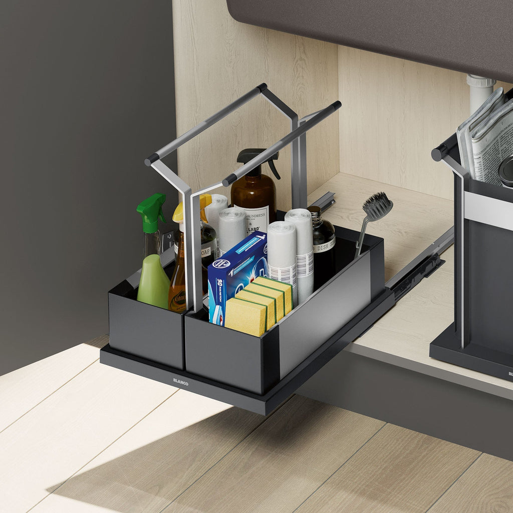 Blanco Under Kitchen Sink Cabinet Storage Caddy  -  Double