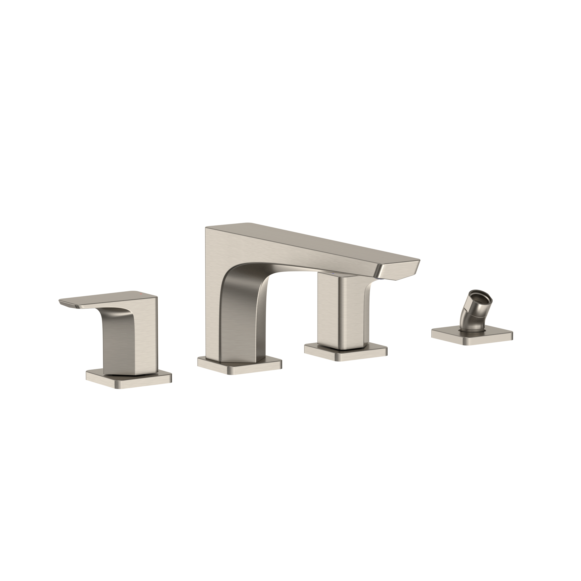 TOTO GE Two Handle Deck Mount Roman Tub Filler Trim with Handshower Outlet (Handshower Not Included)