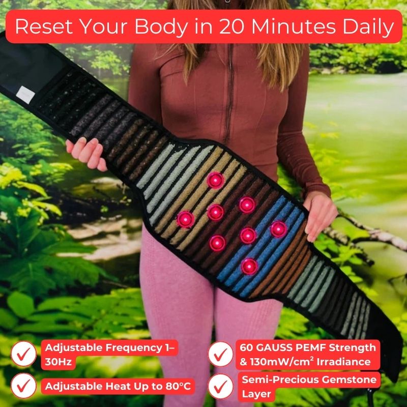 Wearable Pemf Belt with Red Light Therapy