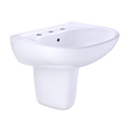 TOTO Supreme Oval Wall Mount Bathroom Sink and Shroud For 8" Center Faucets