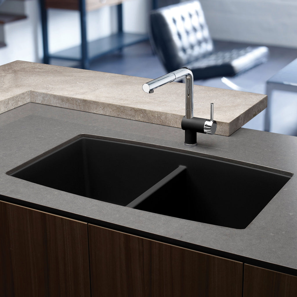 Blanco Performa Silgranit 33" 50/50 Double Bowl Undermount Kitchen Sink