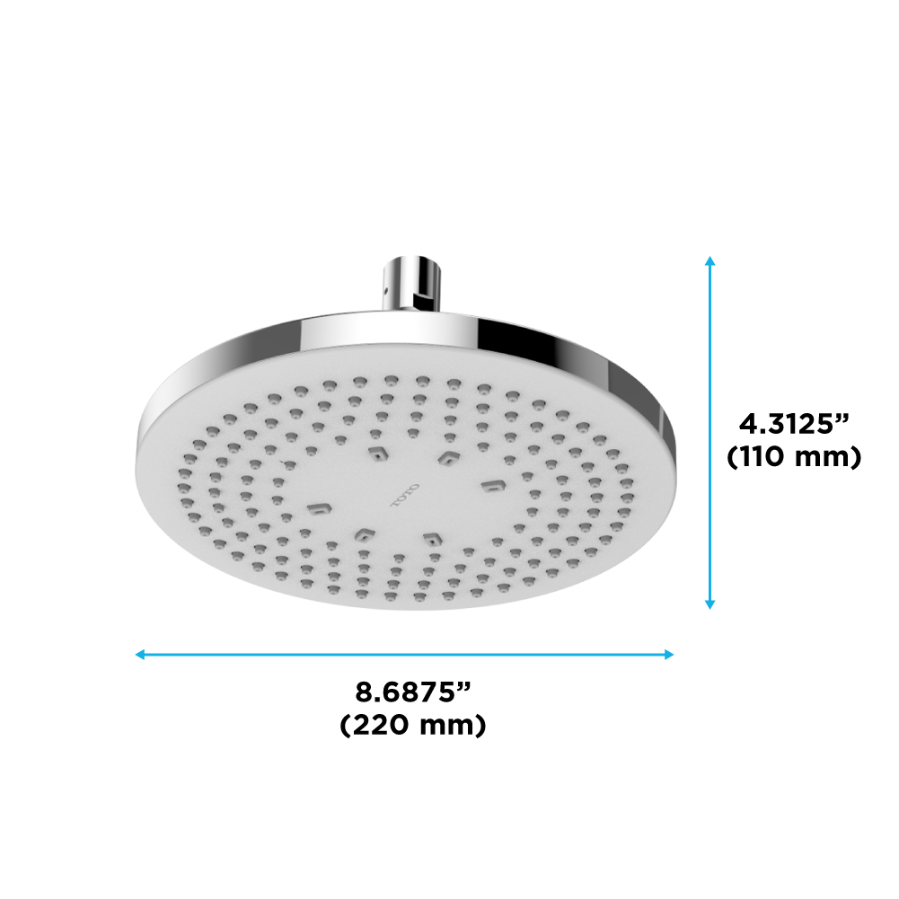 TOTO G Series 1.75 GPM Single Spray 8.5" Round Showerhead with Comfort Wave Technology