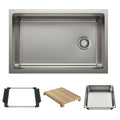 Blanco Inteos 30" Single Bowl Reversible Undermount Stainless Steel Workstation Kitchen Sink