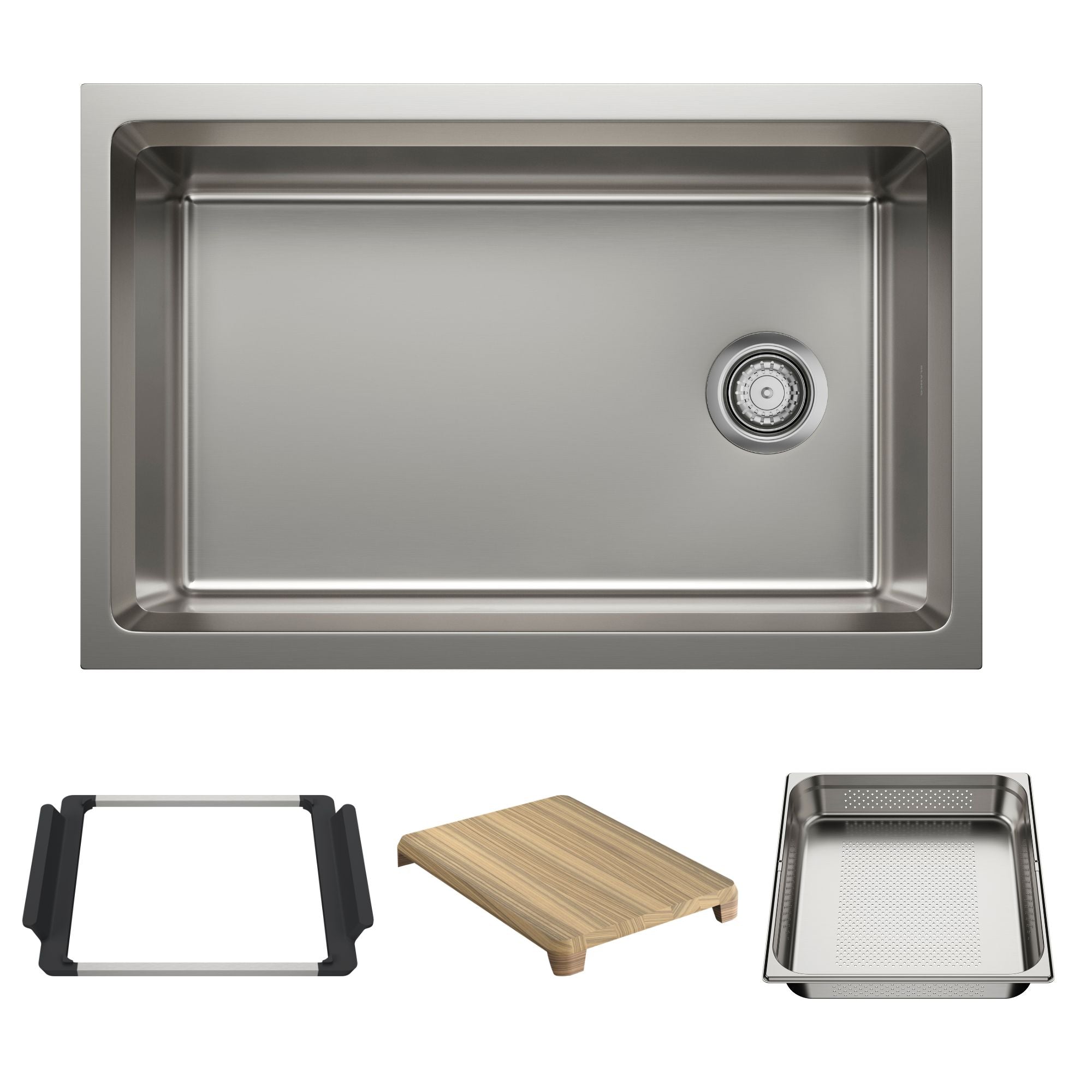 Blanco Inteos 30" Single Bowl Reversible Undermount Stainless Steel Workstation Kitchen Sink