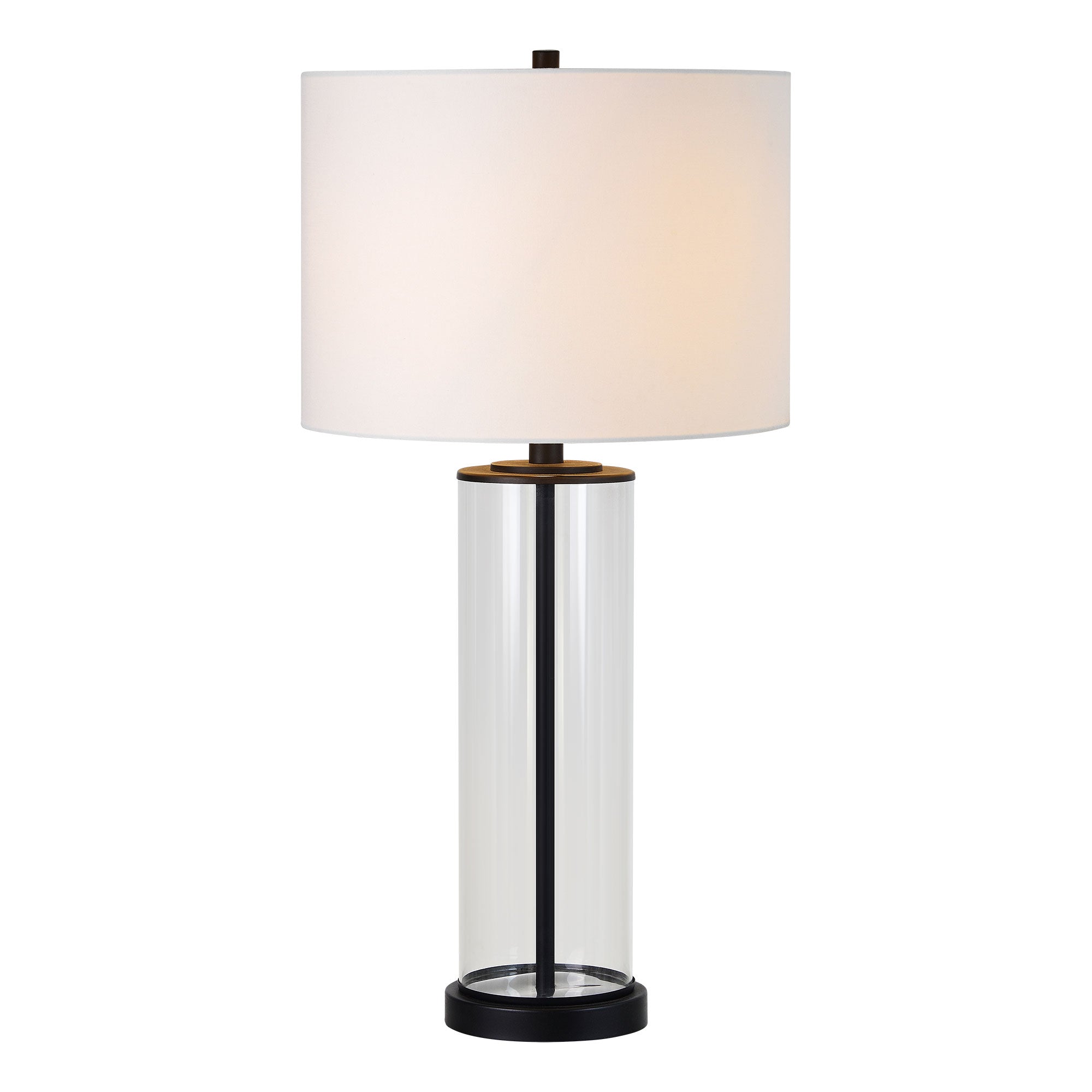 Everren Desdemona 28" Length Table Lamp (Set of 2) - Clear and Matte Black