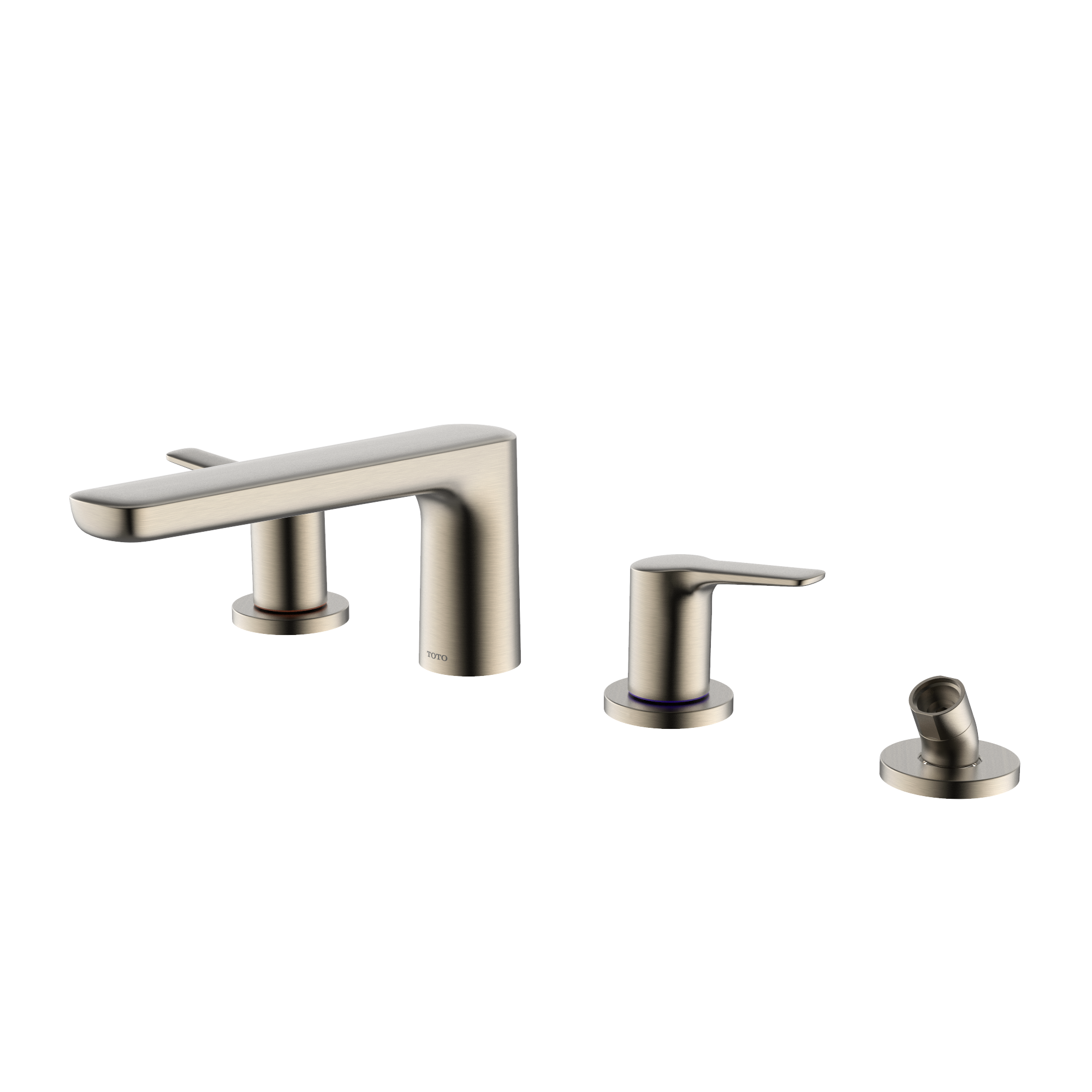 TOTO GS Four Hole Deck Mount Roman Tub Filler Trim with Handshower Outlet (Handshower Not Included)