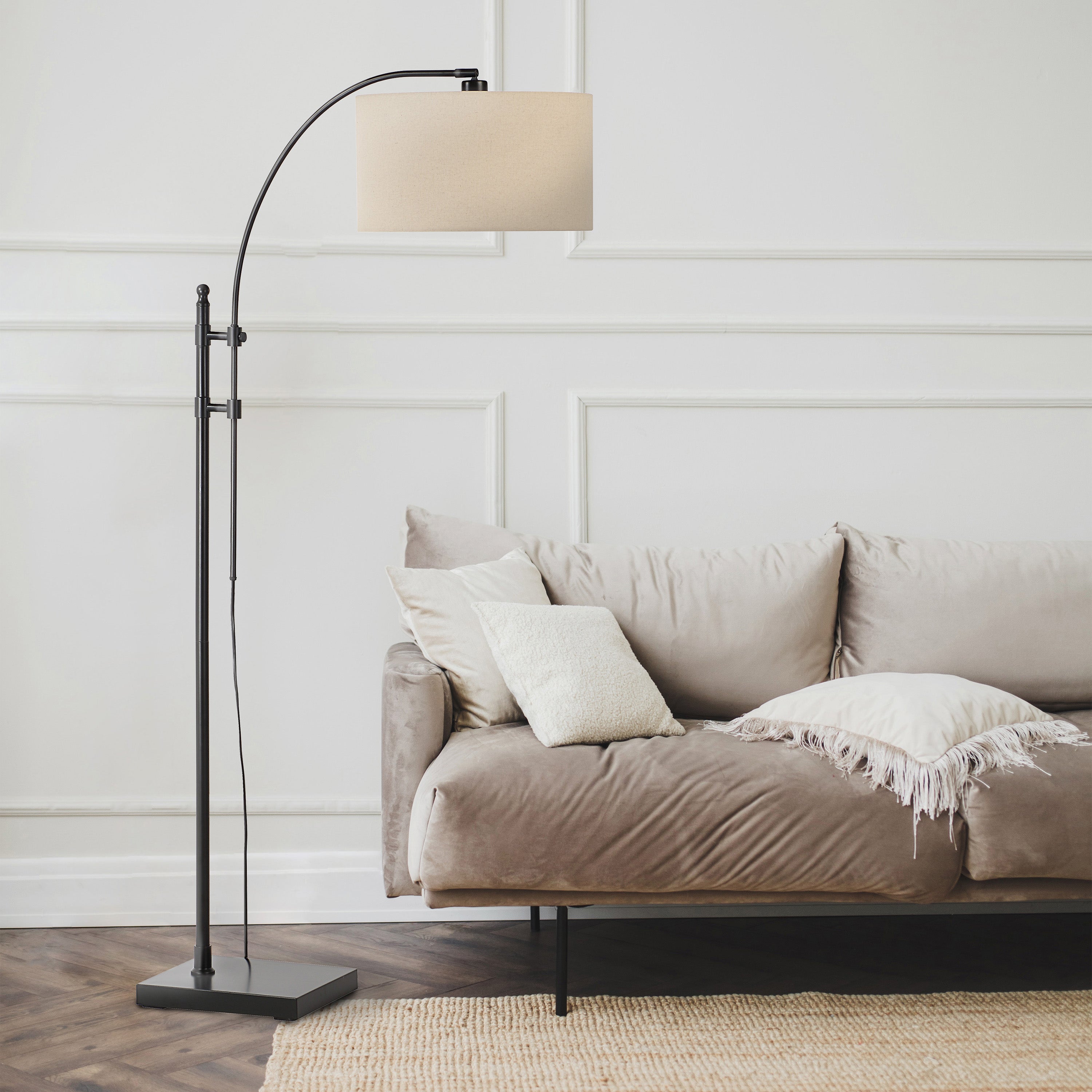 Renwil Crystal 66.5" Height Floor Lamp - Black