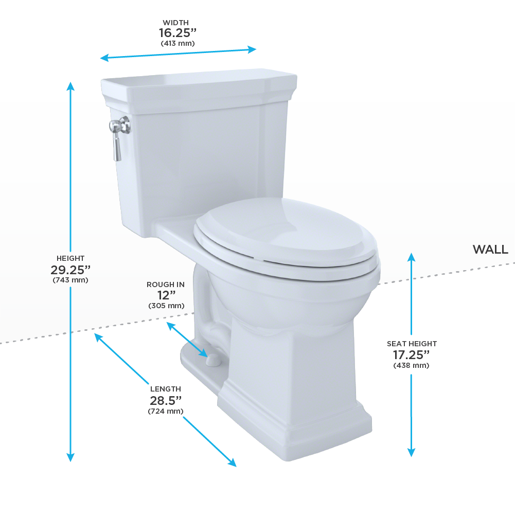 TOTO Promenade II One Piece Elongated 1.28 GPF Universal Height Toilet