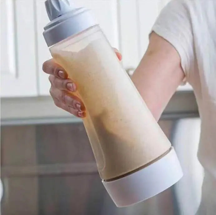 Hand Crank Batter Dispenser Bottle Pancake Muffin Baking Mixer
