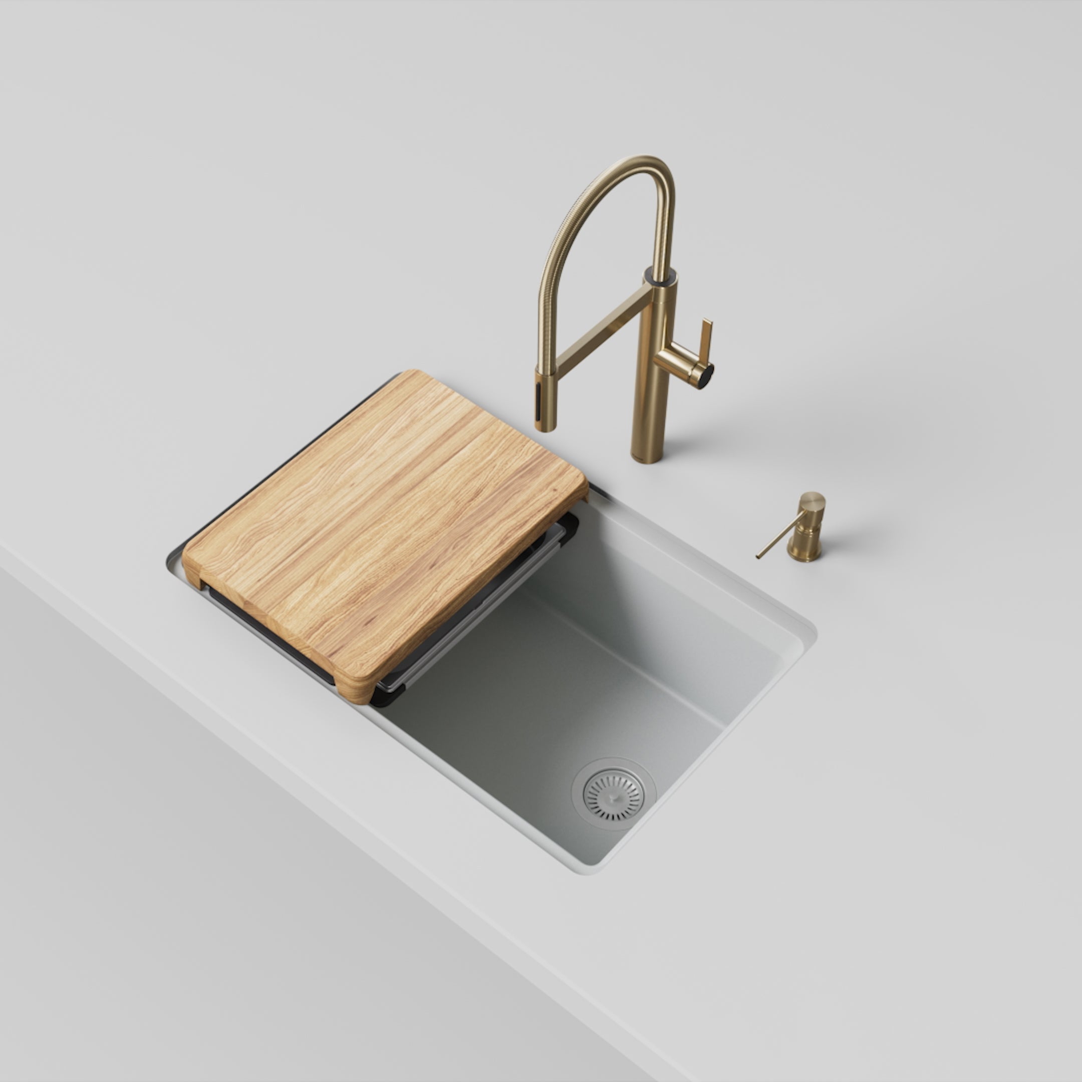 Blanco Inteos Silgranit 30" Single Bowl Reversible Undermount Workstation Kitchen Sink