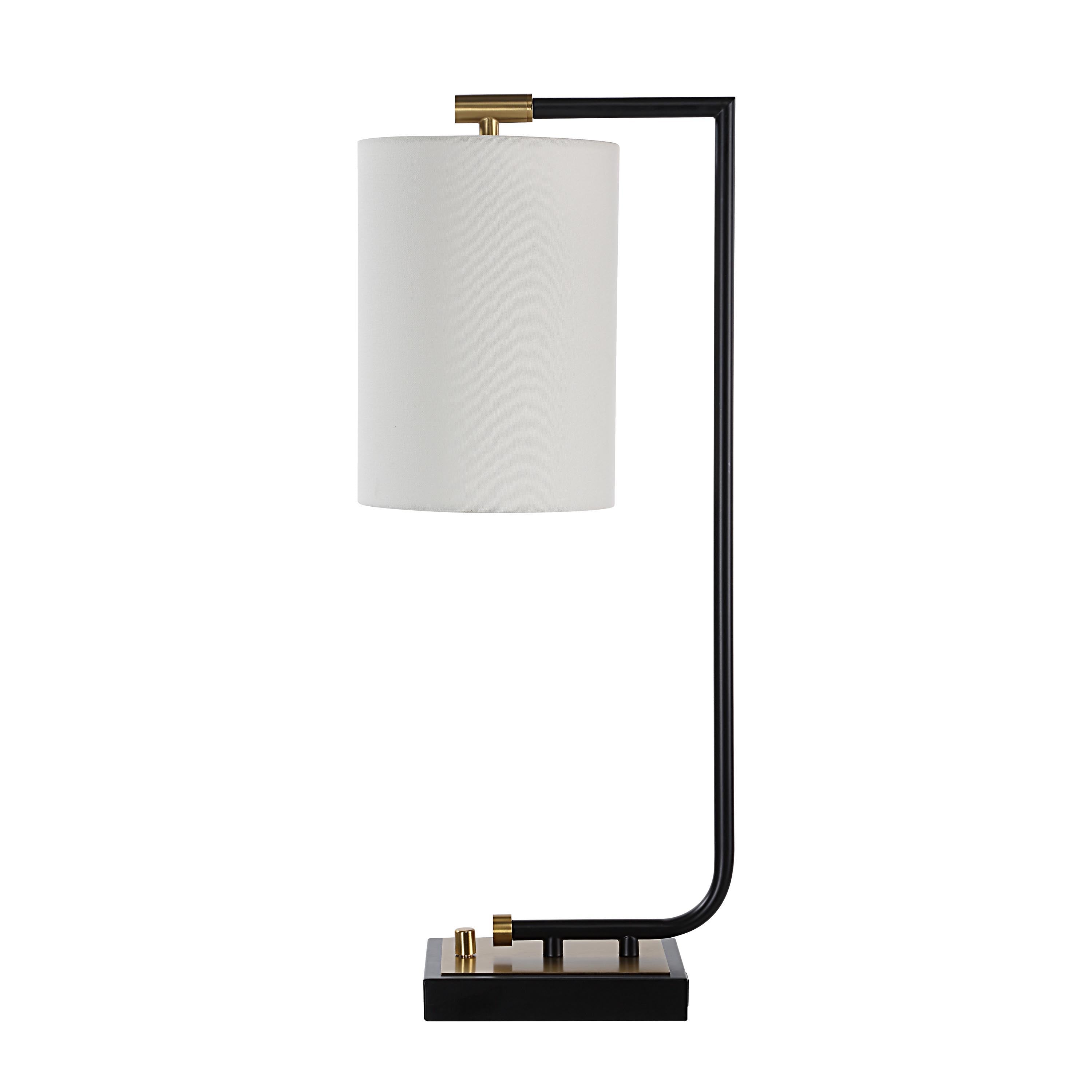 Everren Perlato 28" Height Table Lamp - Matte Black