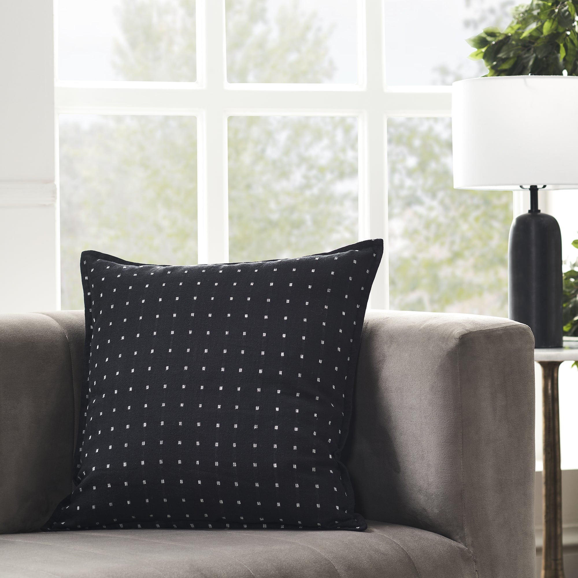 Renwil Brittany 20 x 20 Indoor Pillow - Black