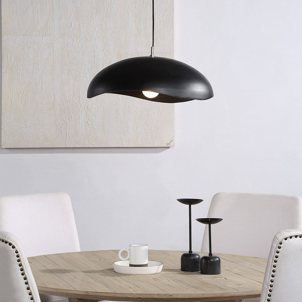 Renwil Filomena 22" Wide 1-Light Chandelier - Matte Black