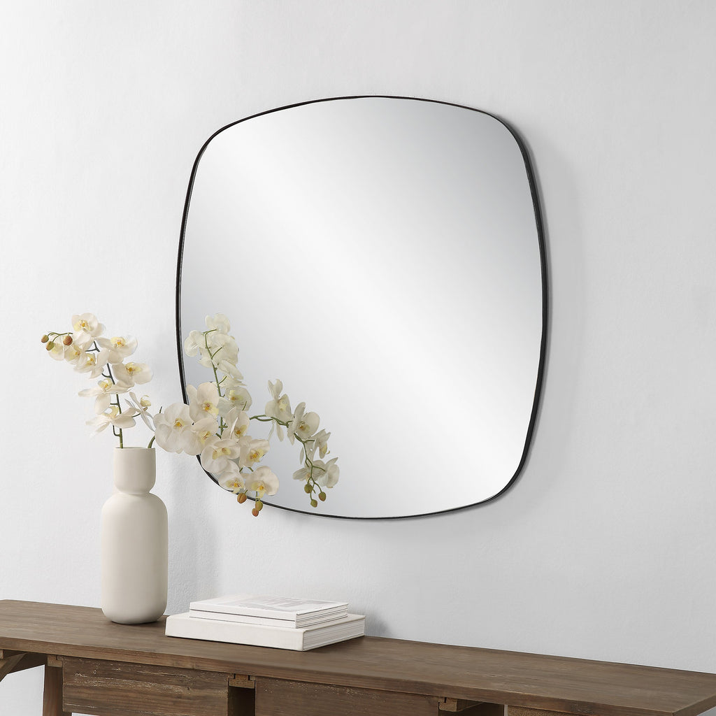 Renwil Sparti 36" Tall Square Wall Mirror - Black