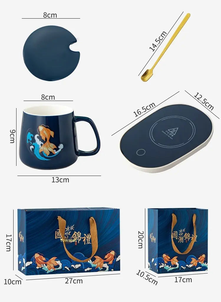 Constant Temperature Ceramic Mug Set Gift Box