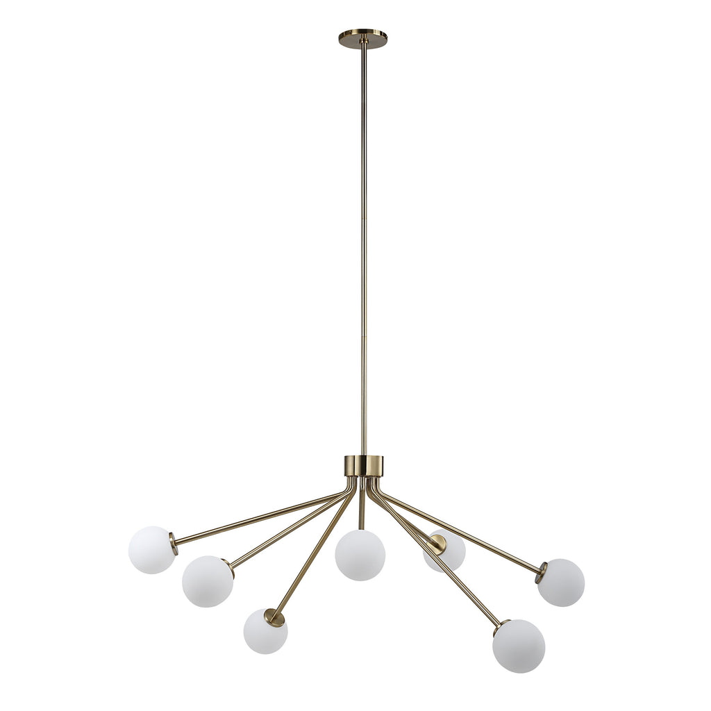 Renwil Mundo 46" Wide 7-Light Chandelier - Champagne