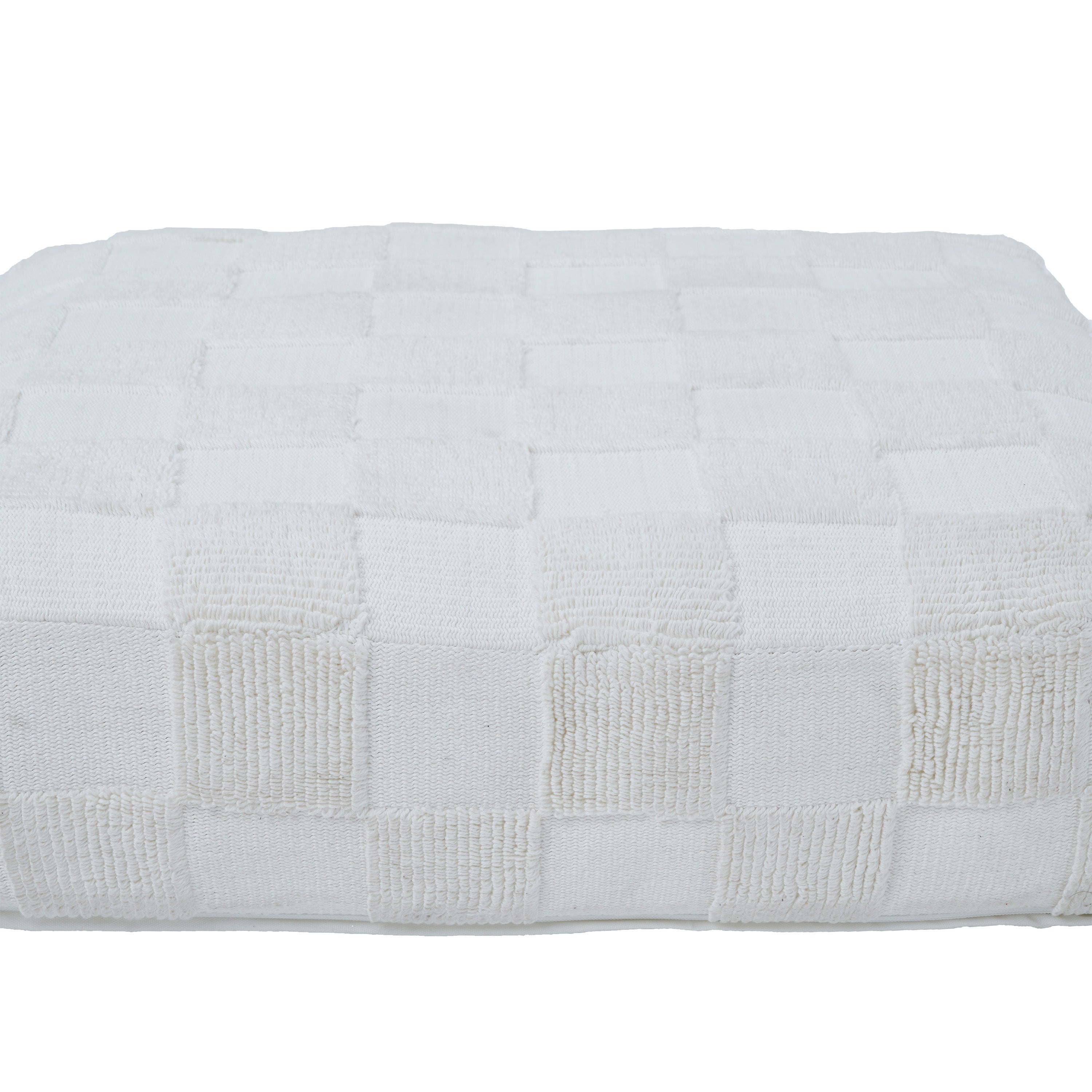 Renwil Persona Indoor 100% Cotton Floor Pouf - Ivory