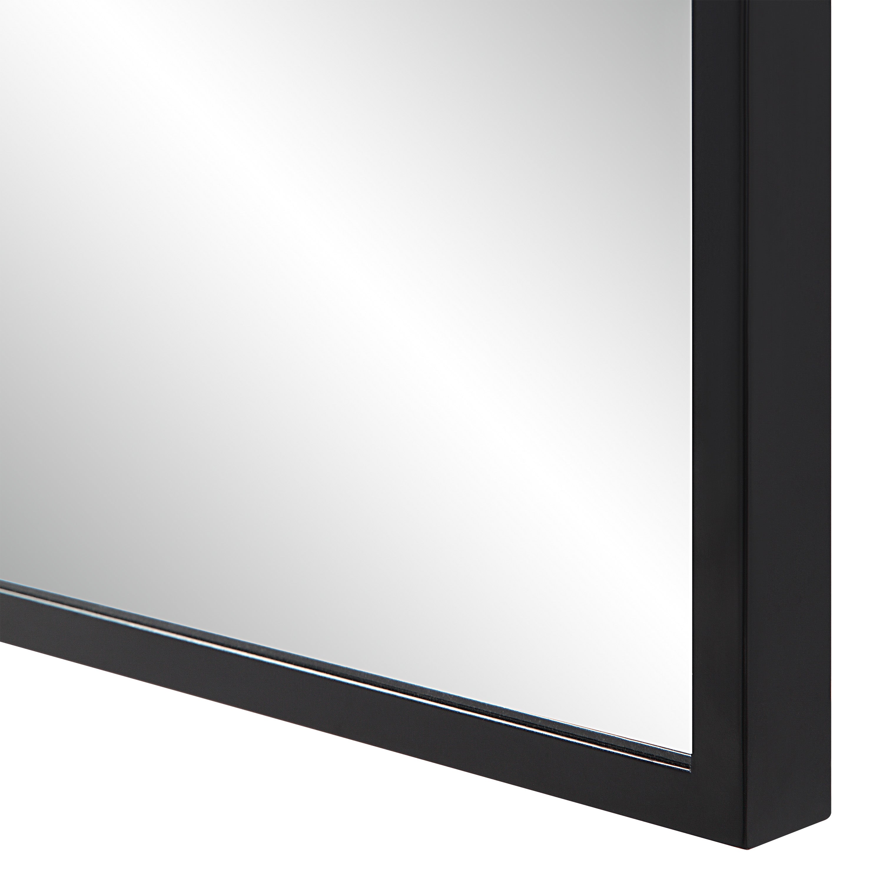 Renwil Balina 72" Tall Rectangular Arch Mirror - Matte Black