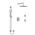 Riobel Venty 3-Way System, Hand Shower Rail, Elbow Supply, Shower Head and 2 Body Jets