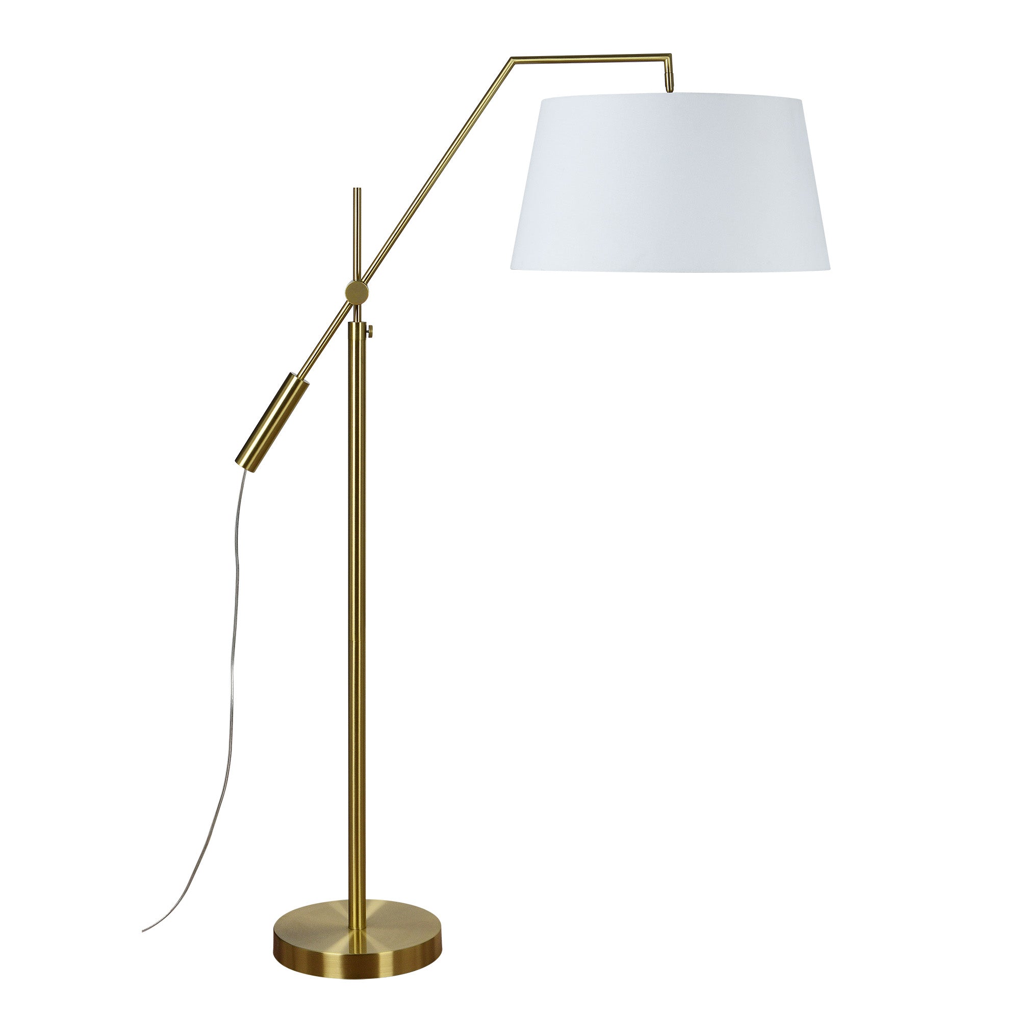 Renwil Claire 70" Length Floor Lamp - Satin Brass