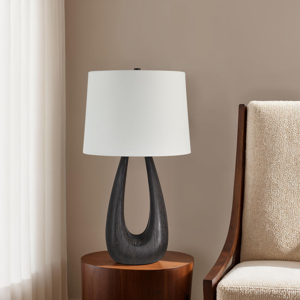 Everren Beckham 29.5" Height Table Lamp - Dark Walnut