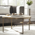 Renwil Liana Indoor Mango Wood Table - Antique Brass